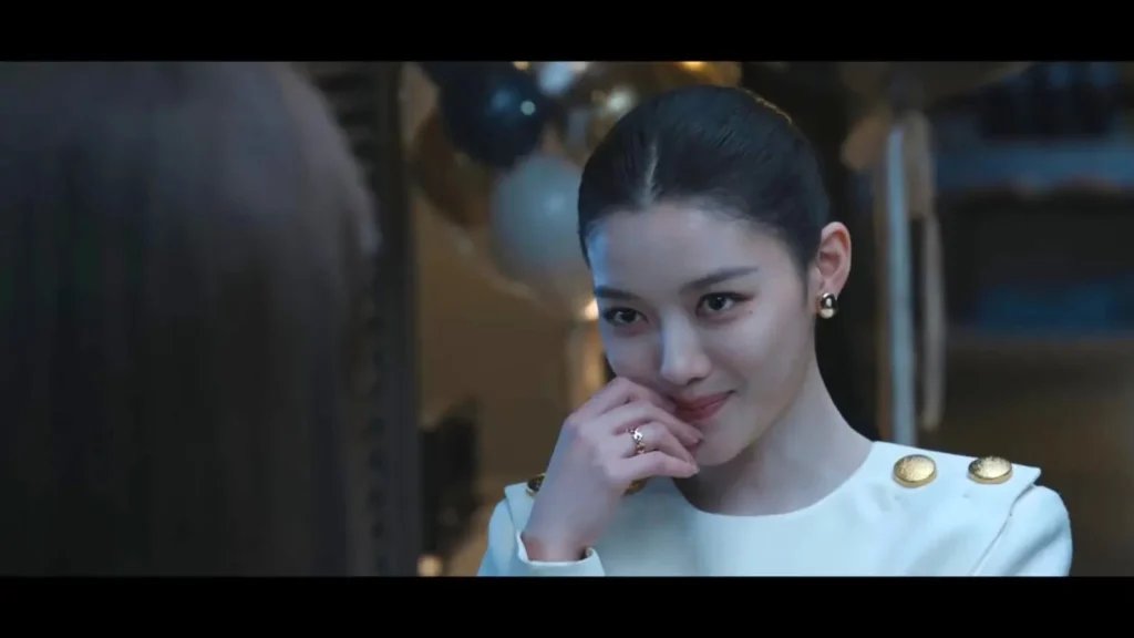 Featuring a smiling woman from a Korean series, conveying warmth and positivity.