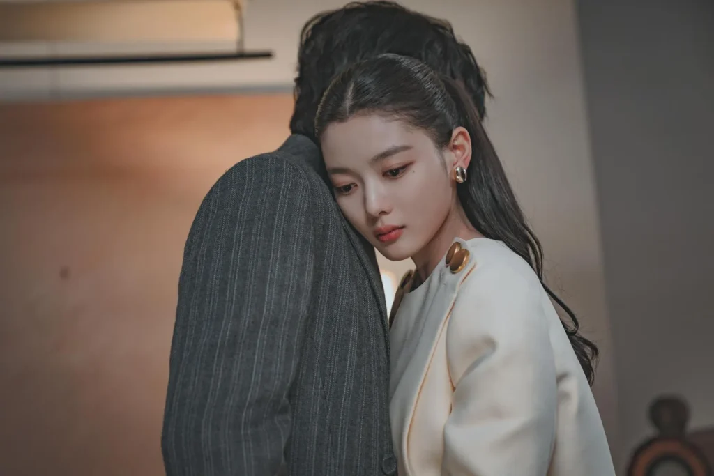 Banner post featuring a man embracing a woman, showcasing intimacy from a Korean series.