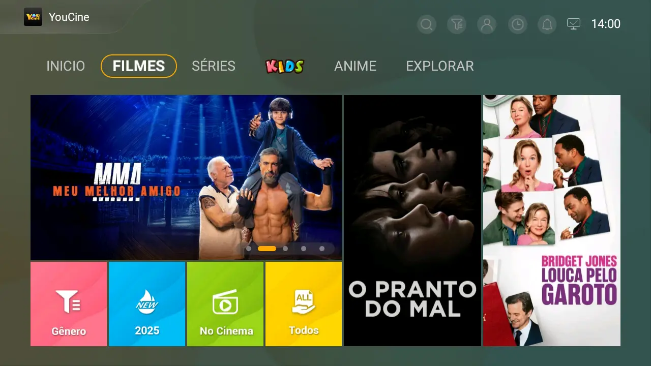Interface do Youcine